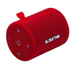 Boxa bluetooth V-Tac, 5 W, 1500 mAh, radio FM, microfon, Rosu foto