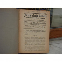 Jurisprudenta romana a inaltei curti de casatie si justitie anul XIV nr.1 , Drept , 1927 foto