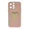 Husa compatibila cu Apple iPhone 13 Pro, model Big Heart 5D, Powder Pink, Silicon, TPU, Viceversa