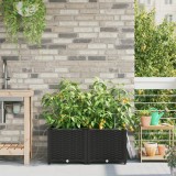 VidaXL Ghivece de Grădină 1 buc Negru 80 x 40 x 37.5 cm Plastic