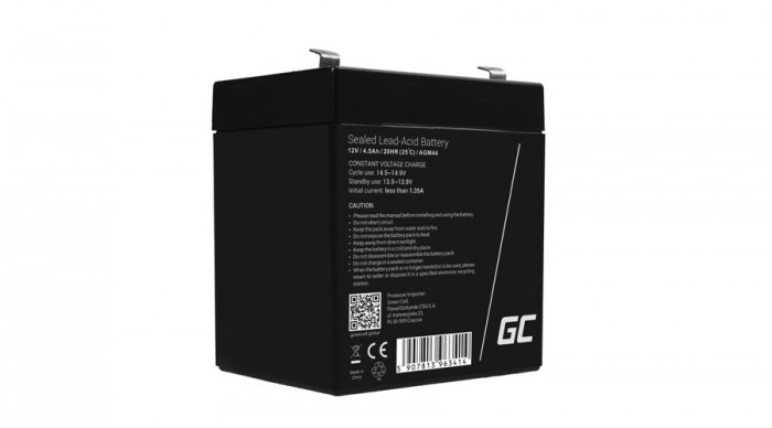 Baterie Green Cell AGM 12V 4.5Ah