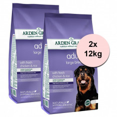 ARDEN GRANGE Adult Large Breed with fresh chicken &amp; rice 2 x 12 kg