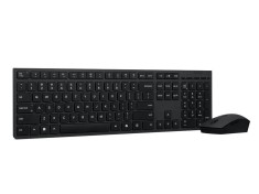 Kit Wireless tastatura si mouse LENOVO 4X31R64343, taste numerice, negru