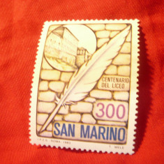 Serie 1 valoare San Marino 1983 - 100 Ani Gimnaziul din San Marino