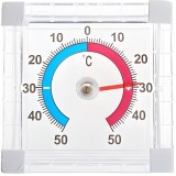 Cumpara ieftin Termometru exterior autoadeziv pentru ferestre, montare rapida, afisare clara, interval -50C +50C, cadran rotund, rezistent la intemperii