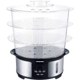 Aparat de gatit cu aburi Heinner HSA-1000XMC, 1000 W, 12 l, Argintiu