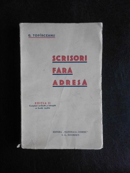 Scrisori fara adresa - G. Topirceanu editia a II-a