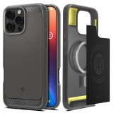 Husa pentru iphone 16 pro max - spigen rugged armor magsafe - grey