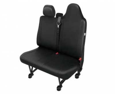 Husa bancheta cu doua locuri Practical DV2 Master imitatie piele neagra, pentru Renault Master III , Opel Movano III , Nissan NV 400, dupa 2010 AutoDr foto