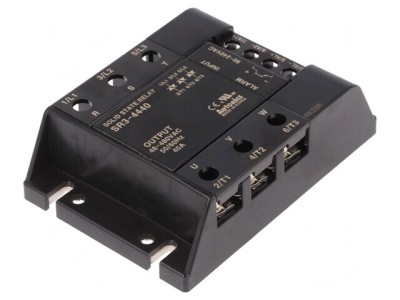 Releu Semiconductor 40A 3-Fazat 48-480VAC -30-80&amp;deg;C SR3-4440 foto