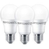 Set 3 becuri LED 15 W E27,lumină neutră 4500K,A65