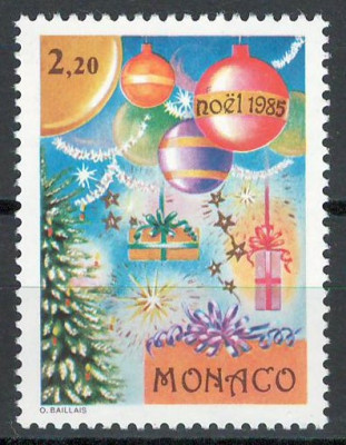 Monaco 1985 Mi 1721 MNH - Crăciun foto