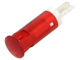 Lampă de control LED roşie plată &Oslash;10mm, 12V DC - APEM