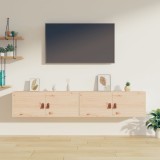 Gossi dulapuri de perete, 2 buc., 80x30x30 cm, lemn masiv de pin
