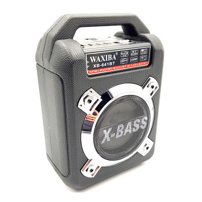 Boxa portabila X-Bass Waxiba, 5 V, MP3, USB, Bluetooth, mufa Jack, acumulator reincarcabil, incarcare rapida, Radio FM/SW, Negru foto