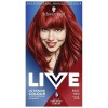 Vopsea de păr cremă permanentă Schwarzkopf Live Intense cu un finisaj strălucitor 035 Roșu aprins