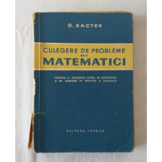 O. Sacter - Culegere de probleme de matematici