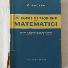 O. Sacter - Culegere de probleme de matematici