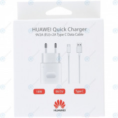 Încărcător de călătorie rapid Huawei 2000mAh incl. Cablu de date USB tip C alb (Blister UE) AP32