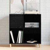 VidaXL Dulap pentru discuri, stejar negru 84,5x38x89 cm lemn prelucrat