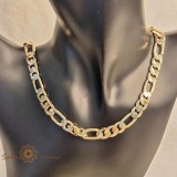 Cumpara ieftin Lant masiv cuban placat cu aur de 14k - 56 cm