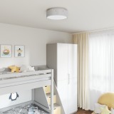 vidaXL Lustră cu abajur model stea, gri, &Oslash; 38 cm, țesătură, E27