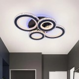 Cumpara ieftin Lustra LED Malina cu Telecomanda, 68W, Dimabila, Acril si Cristal, Negru, Alessandro DESIGN