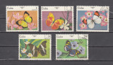 M2 TS1 12 - Timbre foarte vechi - Cuba - fluturi exotici, Fauna, Stampilat