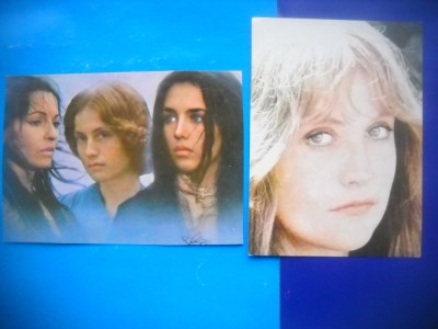 HOPCT LOT NR 1244 ISABELLE HUPPERT-ACTORI/ARTISTI-2 CARTI POSTALE-NECIRCULATE foto