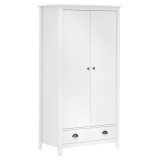 Cumpara ieftin Sifonier cu 2 usi Hill, alb, 89x50x170 cm, lemn masiv de pin