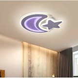 Cumpara ieftin Lustra LED Luna si Stea RGB cu Telecomanda Coralia 80W Lumina Rece Calda Neutra Dimabila Alb, Alessandro DESIGN