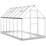 Cumpara ieftin Sere cu cadru de baza, argintiu, 334x169x202 cm, aluminiu