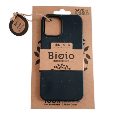 Husa Cover Biodegradabile Forever Bioio pentru iPhone 12 Pro Max Negru foto