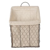 Cumpara ieftin Cos fier maro textil crem 23x9x21/37 cm