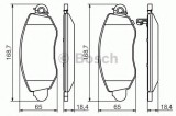 Set placute frana,frana disc FORD TRANSIT bus (FD, FB, FS, FZ, FC) (2000 - 2006) BOSCH 0 986 494 047