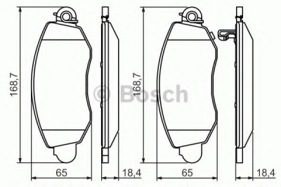Set placute frana,frana disc FORD TRANSIT bus (FD, FB, FS, FZ, FC) (2000 - 2006) BOSCH 0 986 494 047 foto