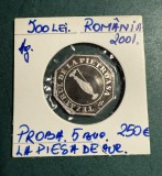 Proba monetara 500 lei 2001 Tezaurul de la Pietroasa varianta 2
