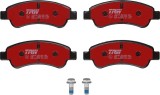 Placute frana Citroen Berlingo 11; C2 17; C3; C3 Aircross II; C3 I 13; C4 Cactus; Peugeot 1007; 206 12; 307 12; Partner 15, montare Fata, nu este
