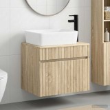Cumpara ieftin Dulap pentru Chiuveta de Baie Stejar Sonoma 59 x 44,5 x 80 cm