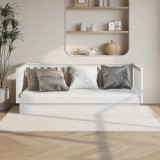 Cumpara ieftin Pat de zi fără saltea, alb, 80x200 cm, lemn masiv pin