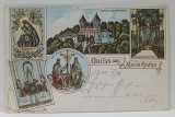 MANASTIREA MARIA RADNA , MONTAJ CU CINCI IMAGINI , CROMOLITOGRAFIE , CARTE POSTALA CLASICA , DATATA 1900