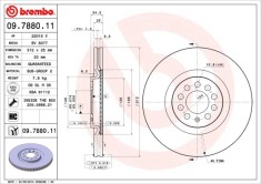 BREMBO 09.7880.11 PRIME LINE - UV Coated Disc frana