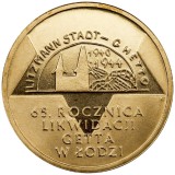 POLONIA 2 ZLOTI / ZLOTE 2009 , 65 th Anniversary of Liquidation of the Lodz Ghetto, XF+/ a UNC , KM 692