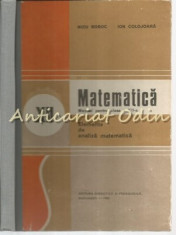 Matematica. Elemente De Analiza Matematica. Manual Clasa a XII-a - Nicu Boboc foto