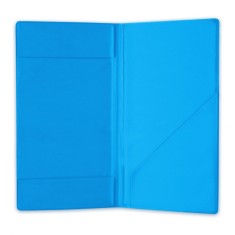 Nota de plata din PVC, culoare albastra, 2 buzunare, 12x22 cm