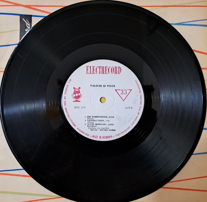 Disc Vinil -Fanfara din Saschiz - Valsuri Și Polci - Interpretare De Fanfara Din Saschiz (10)-Electrecord-EPD 1177