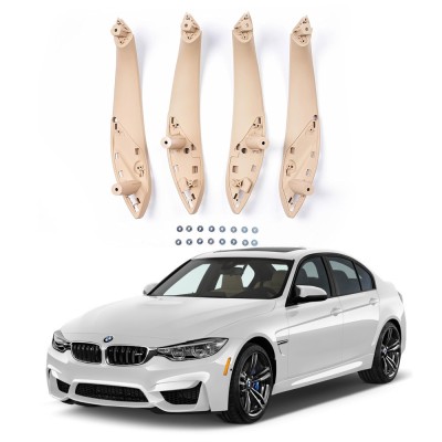 Set 4 Manere interiore portiere pentru BMW Seria 3 F30 F80 F31 F32 F34 F35 - Bej foto