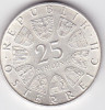 AUSTRIA 25 SCHILLING SILINGI 1972, Europa, Argint