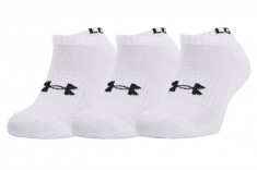 ?osete Under Armour Core No Show 3Pk Socks 1363241-100 alb foto