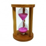 Cumpara ieftin Clepsidra Lemn Nisip Colorat Watchbox: Roșu, Galben, Albastru, Verde, Violet, 14.5cm, 10 Minute
